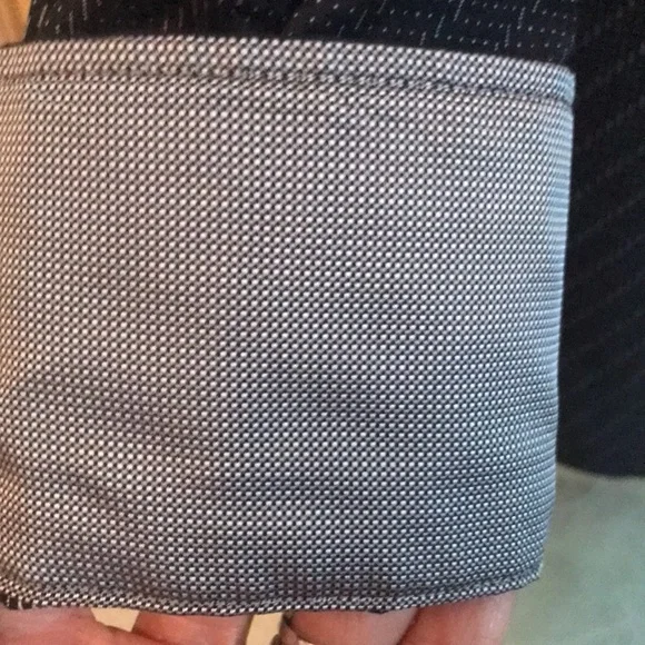 Ziggurat Mens Dress Shirt Black Black & White - Picture 7 of 9